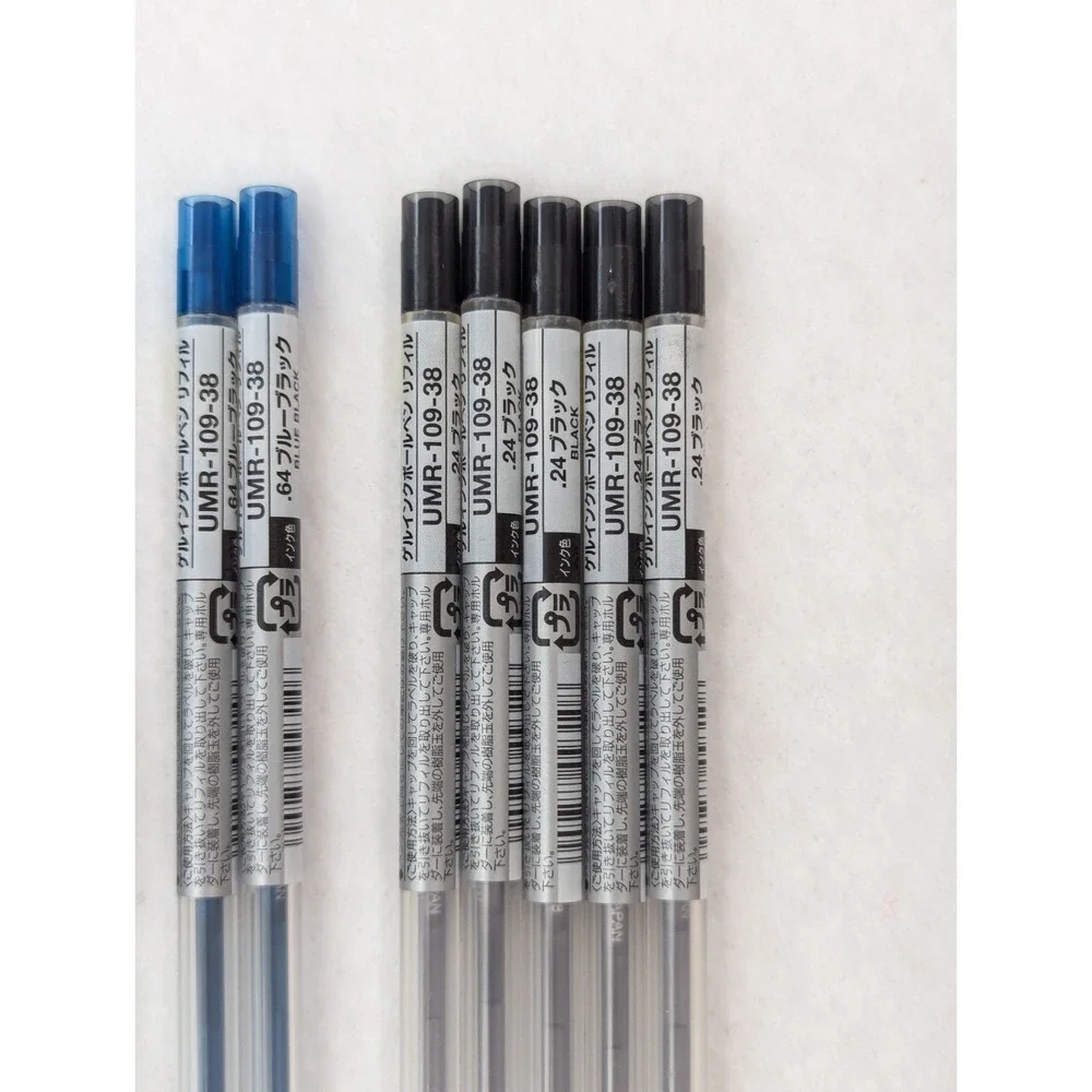 Uni Style Fit 0.38 mm Ballpoint Pen Ink Refill Variety (Lot of 12) UMR-109-38